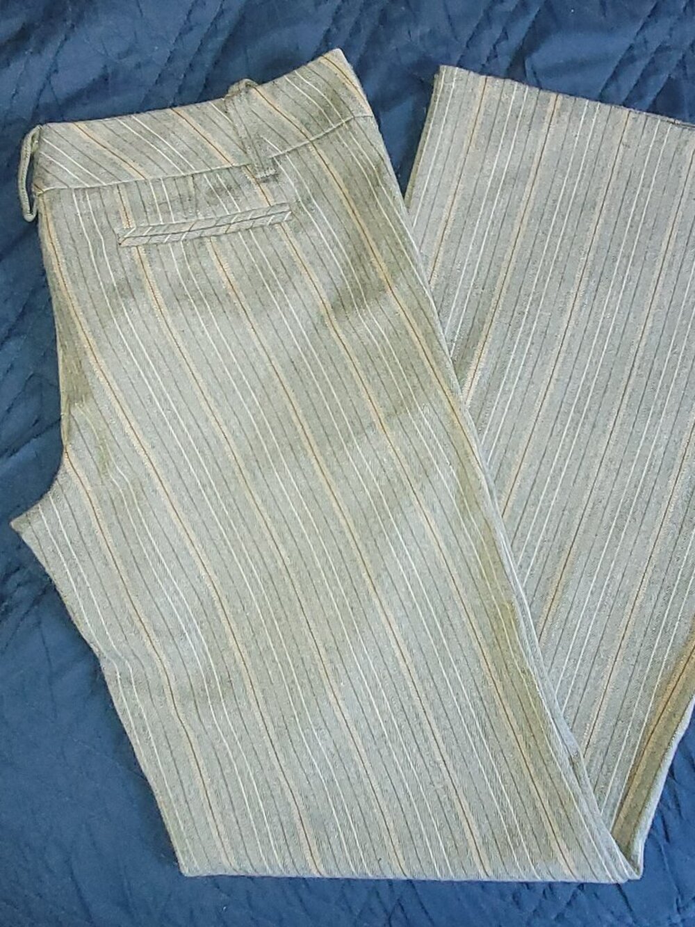 Pinstripe Dress Pants. Gray pants with stripes. Formal professional Pants.